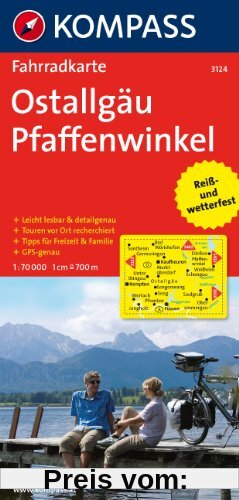 Ostallgäu - Pfaffenwinkel 1 : 70 000: Radkarte. GPS-genau / Leicht lesbar & detailgenau / Touren vor Ort recherchiert / Tipps für Freizeit & Familie
